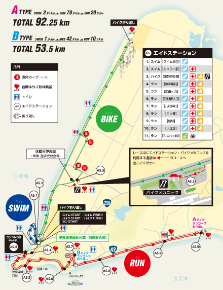 コースガイド トライアスロン伊良湖大会